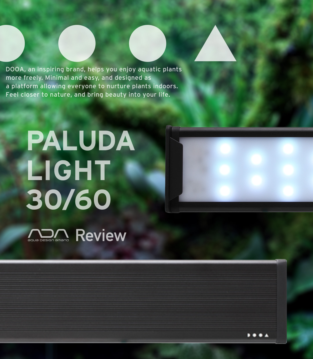 DOOA PALUDA LIGHT 30/60「求めたのは林床の雰囲気を再現する光」