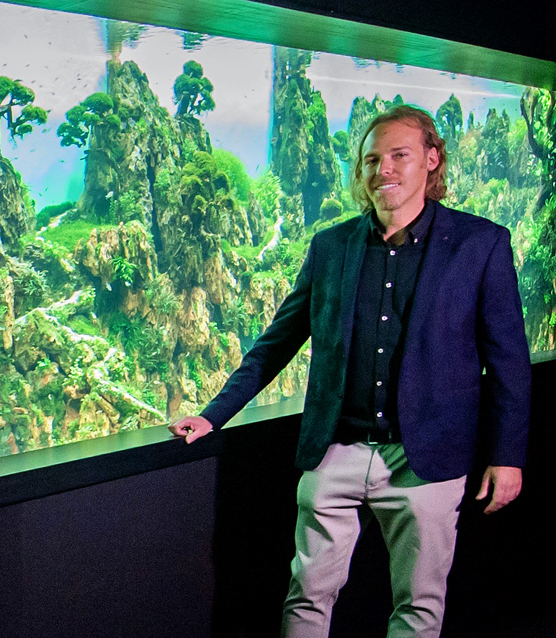 New large-scale 10M aquarium exhibition ZEN AQUATIC UNDERWATER GARDEN in Loro Parque in Tenerife, Canary Islands